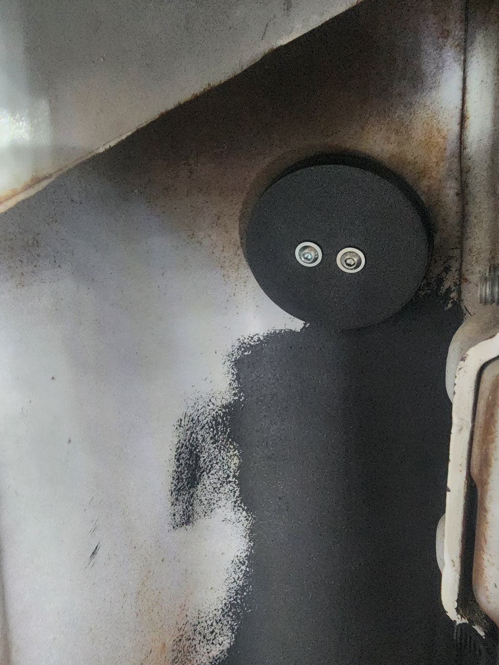 Gas Tank Hole Cover Fits Original Gas Cap & Grommet  Made for 1967-1972 Chevy C10 GMC Black ASA