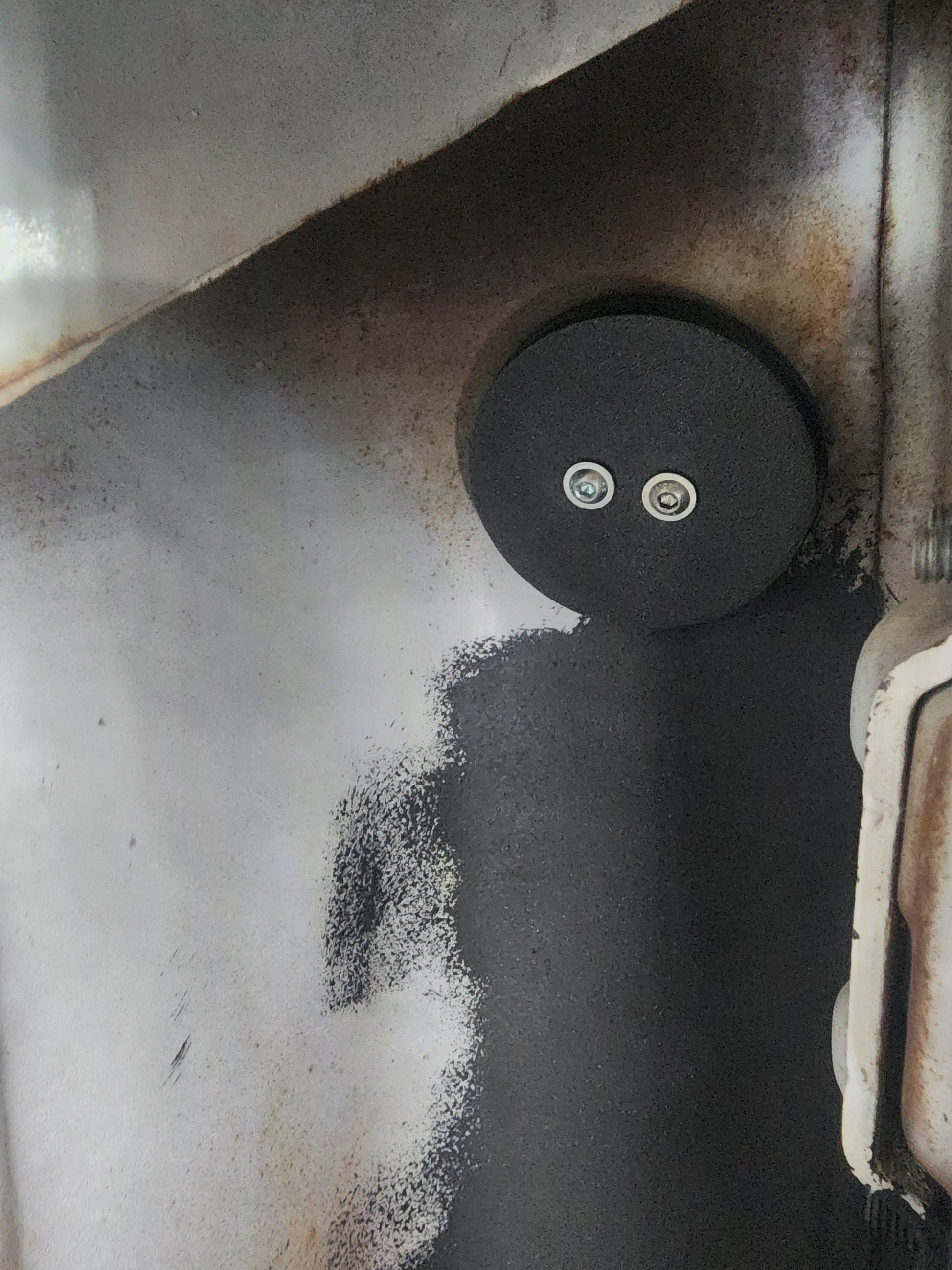 Gas Tank Hole Cover Fits Original Gas Cap & Grommet  Made for 1967-1972 Chevy C10 GMC Black ASA