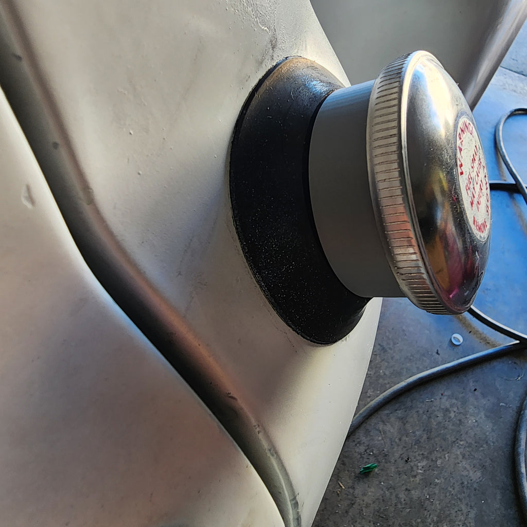 Gas Tank Hole Cover Fits Original Gas Cap & Grommet  Made for 1967-1972 Chevy C10 GMC Black ASA