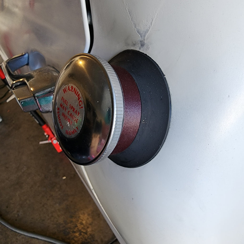 Gas Tank Hole Cover Fits Original Gas Cap & Grommet  Made for 1967-1972 Chevy C10 GMC Black ASA