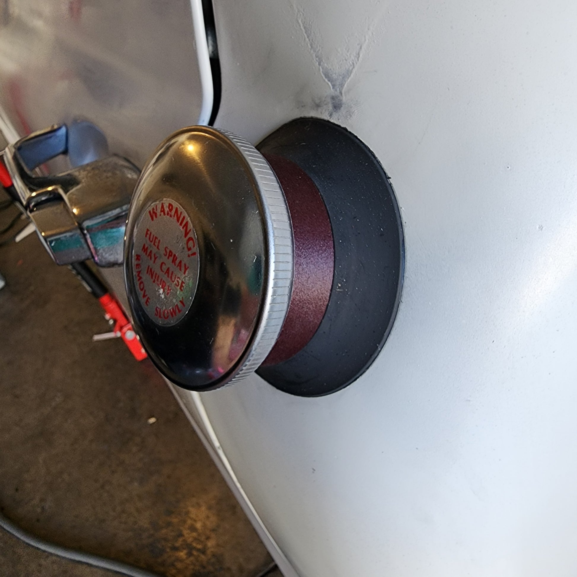 Gas Tank Hole Cover Fits Original Gas Cap & Grommet  Made for 1967-1972 Chevy C10 GMC Black ASA