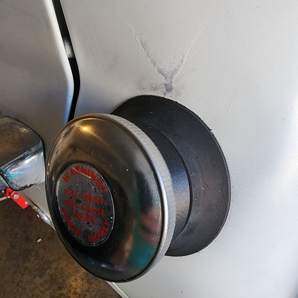 Gas Tank Hole Cover Fits Original Gas Cap & Grommet  Made for 1967-1972 Chevy C10 GMC Black ASA