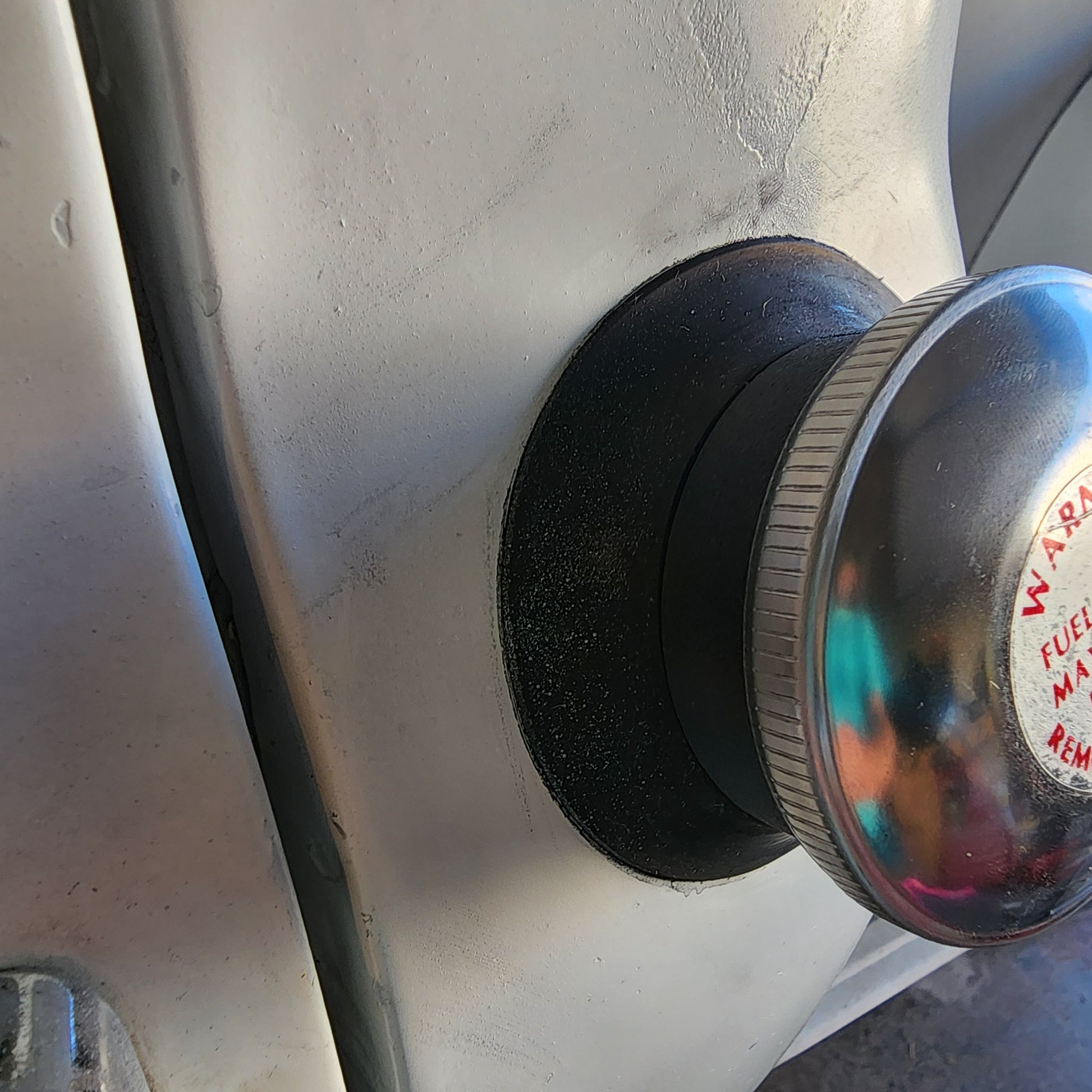 Gas Tank Hole Cover Fits Original Gas Cap & Grommet  Made for 1967-1972 Chevy C10 GMC Black ASA